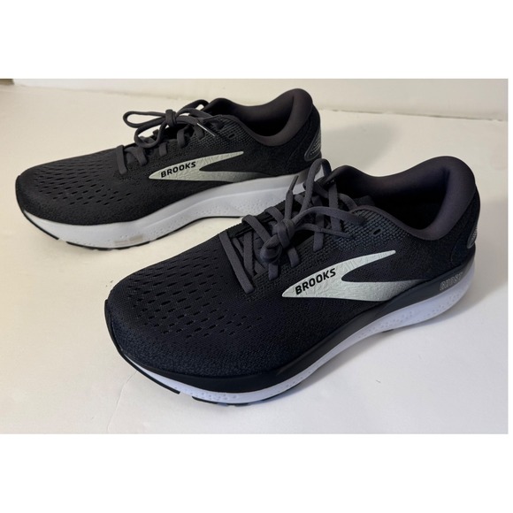 Brooks Ghost 16 Running Shoes Women 11 Black Grey White 1204071B090 Neutral NEW - Picture 3 of 8